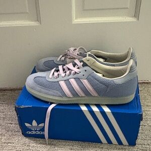 Adidas Light blue and Soft Pink Sneakers
